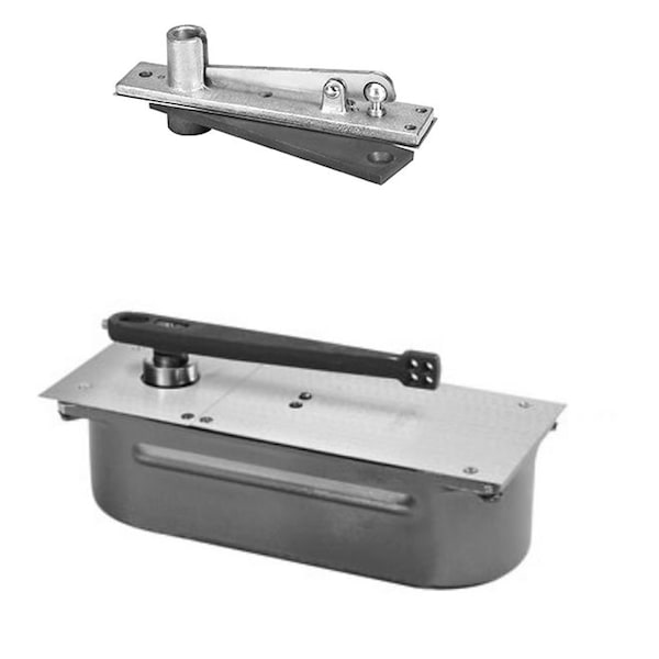 Rixson 30N105626 Heavy Duty Center Hung Floor Closer with 105 Degree Swing Satin Chrome 30N105626 - main